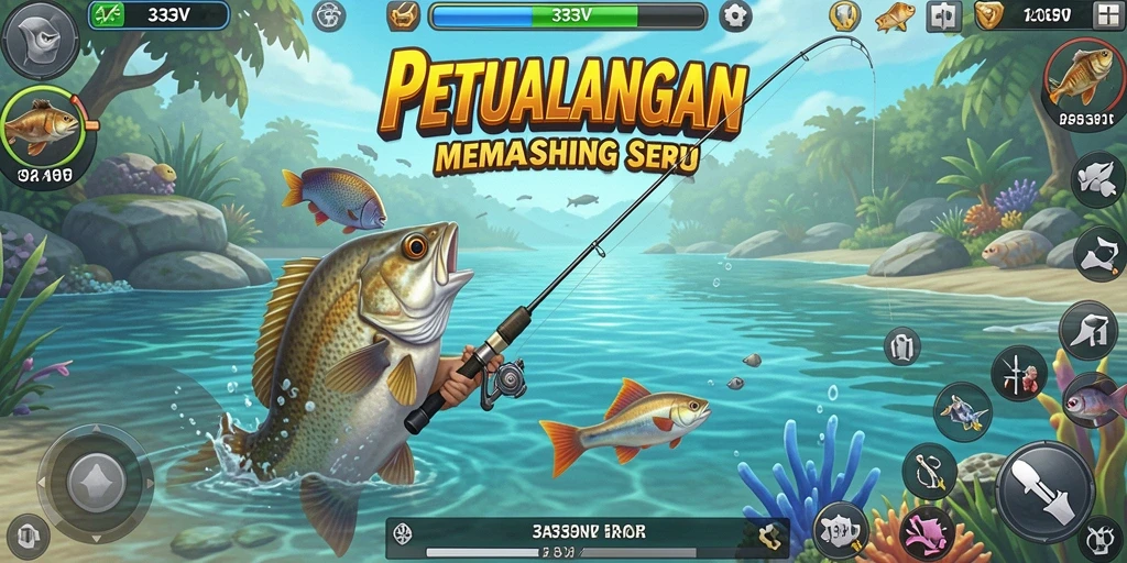 Tangkapan ikan yang memukau dalam gameplay 333V.