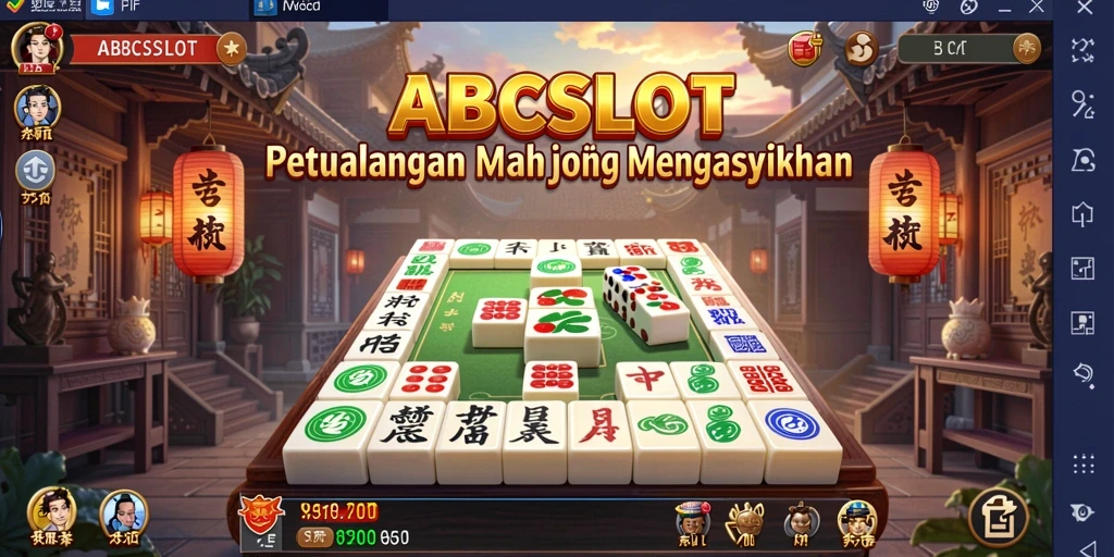 Tangkapan layar utama menunjukkan gameplay yang seru dari Mahjong.