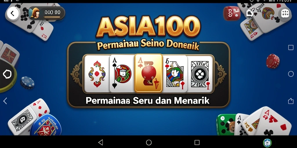 Screenshot gameplay ASIA100 menampilkan keseruan permainan Domino.