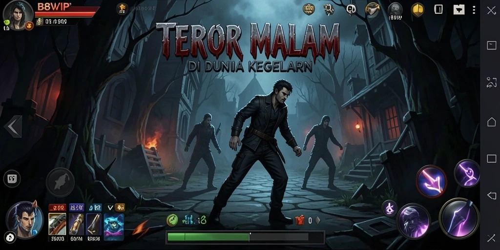 Tangkapan layar gameplay menampilkan momen menakutkan di B8VIP.