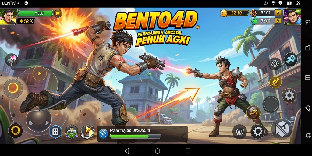 Screenshot gameplay seru BENTO4D yang menampilkan aksi cepat.