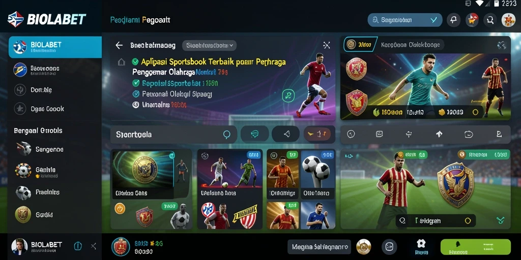 Tampilan menarik dari gameplay di aplikasi Sportsbook BIOLABET.