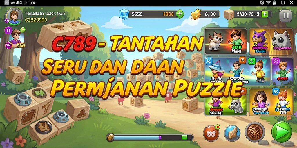 Tampilan gameplay seru dari C789 dengan tantangan Puzzle yang menarik.