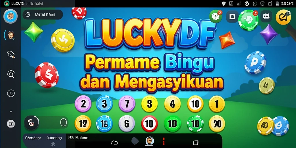 Gameplay seru LUCKYDF dengan atmosfer Bingo yang kompetitif.