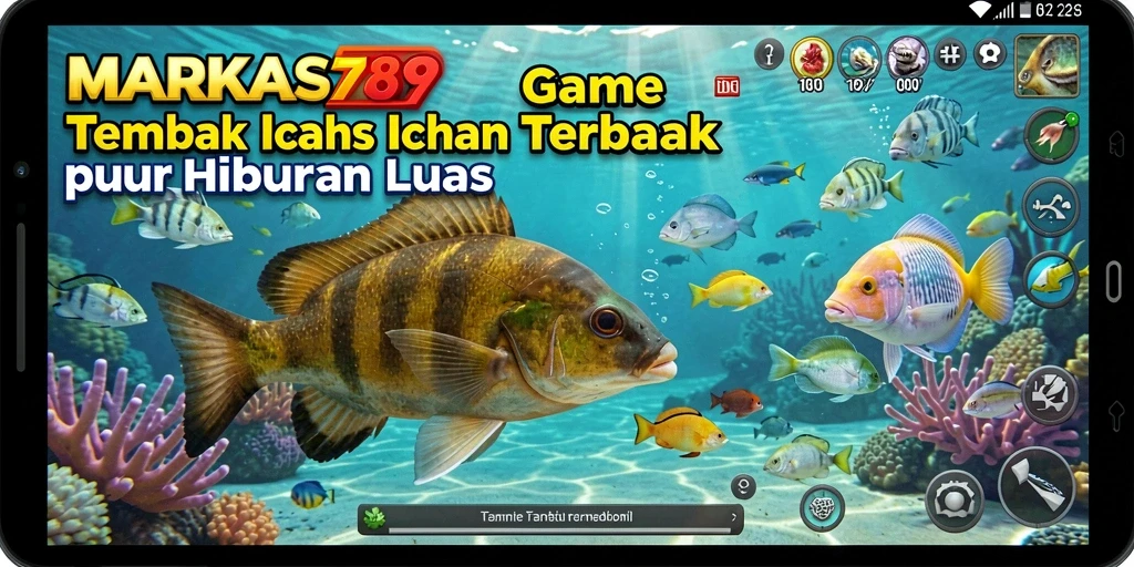 Tampilan grafik permainan Tembak Ikan yang memikat di MARKAS789.