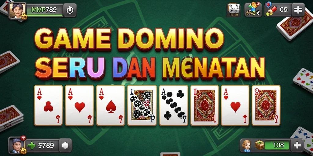 Tampilan screenshot utama MVP789 yang menunjukkan gameplay seru dalam permainan domino.