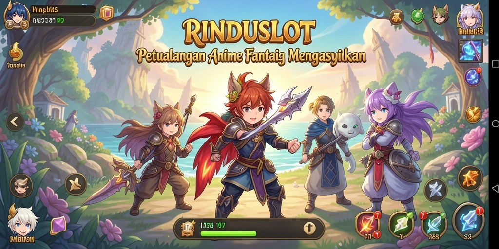 Screenshot menunjukkan gameplay seru di dunia anime.