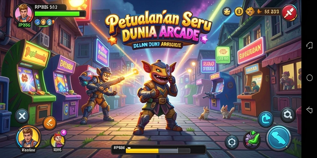 Screenshot utama dari gameplay seru RP886 yang penuh aksi.