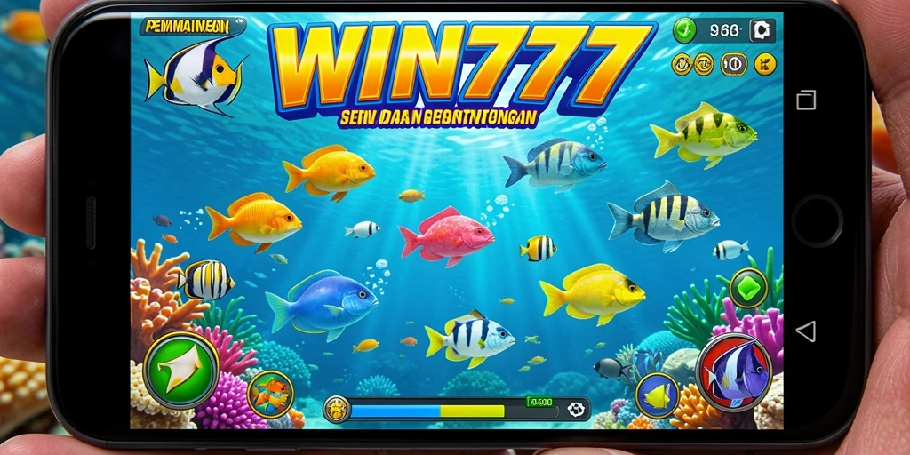 Tampilan gameplay seru dari WIN777 dengan tembak ikan yang menantang.